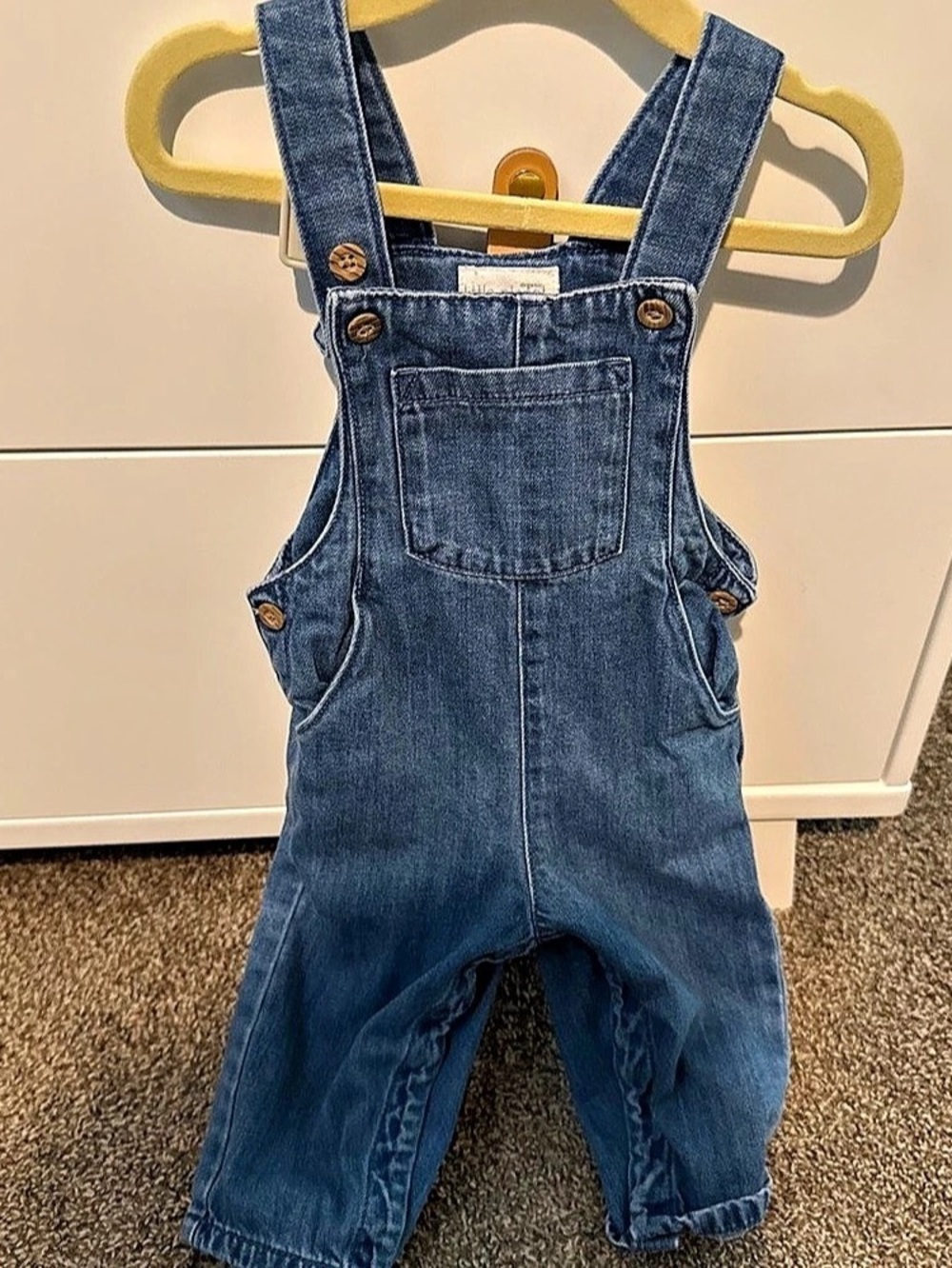 little planet by carter's Organic Cotton Denim Overalls Blue Baby 12M